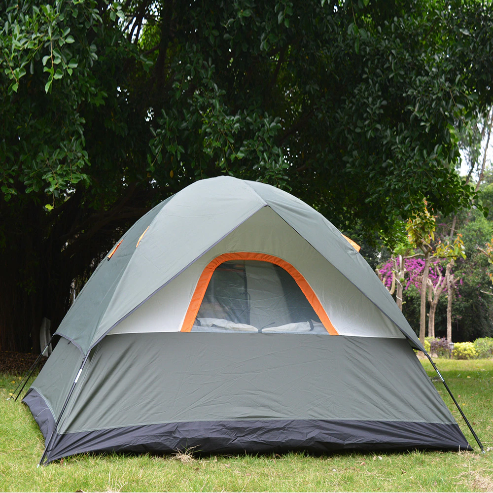 Cheap Goat Tents Upgraded 3 4 Person Camping Tent Double Layer Waterproof Tear resistant Plaid Fabric Outdoor Hiking Tourist Tent  3 Season Tent Tents 